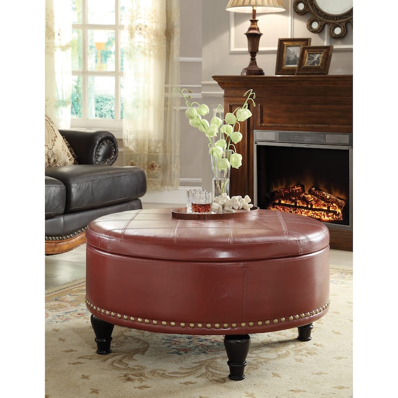 Copper Grove Payara Round Storage Ottoman