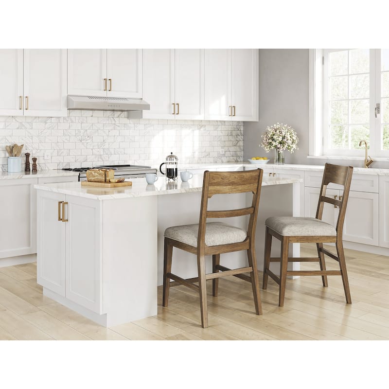 Signature Design by Ashley Cabalynn Brown/Beige Counter Height Bar Stool (Set of 2) - 20"W x 24"D x 42"H