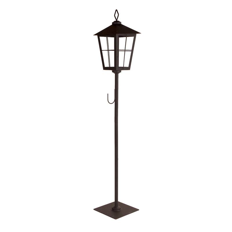 HomeRoots 43" Black Flameless Lantern Candle Holder - 12