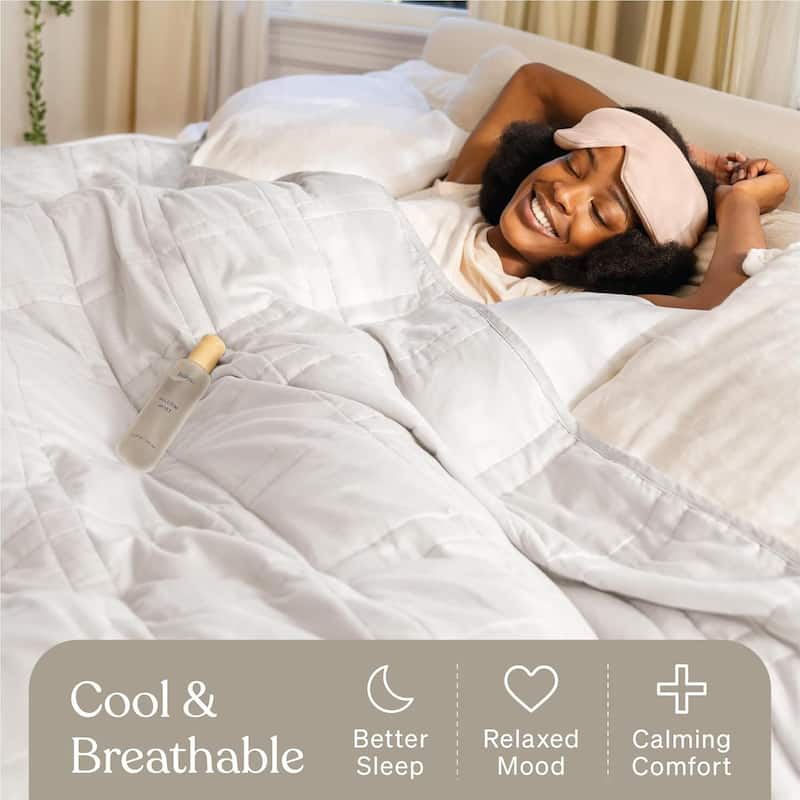 Cool Cotton Weighted Blanket - 12lb Throw