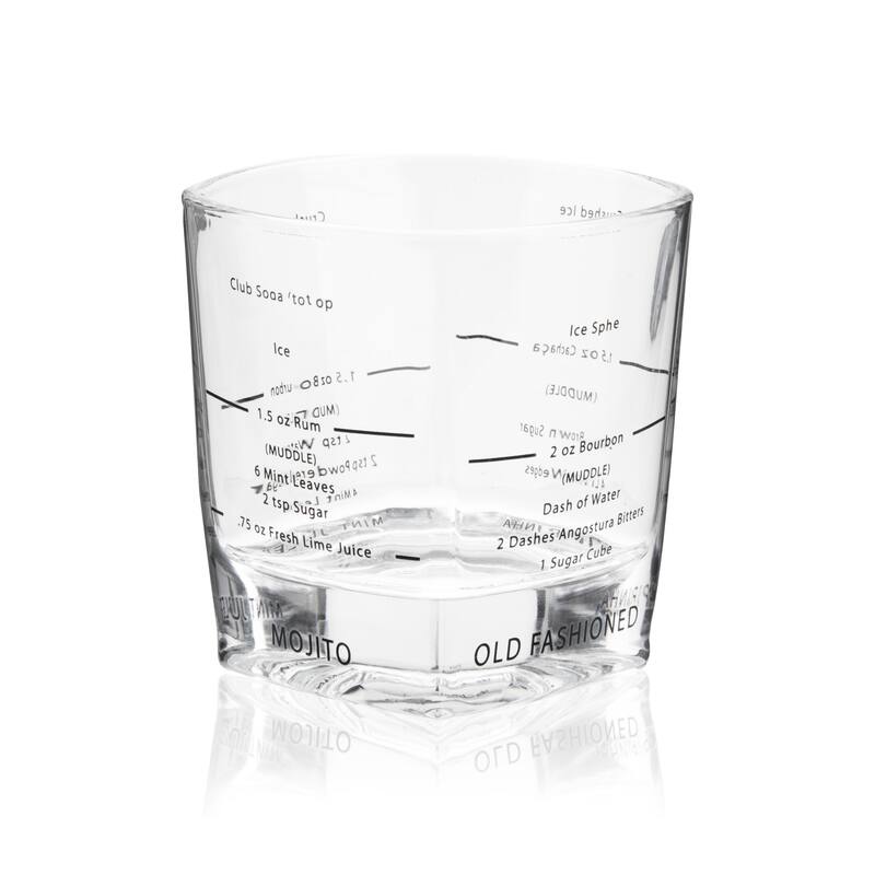 Recipe Rocks Glasses, Set of 4 by True - Clear