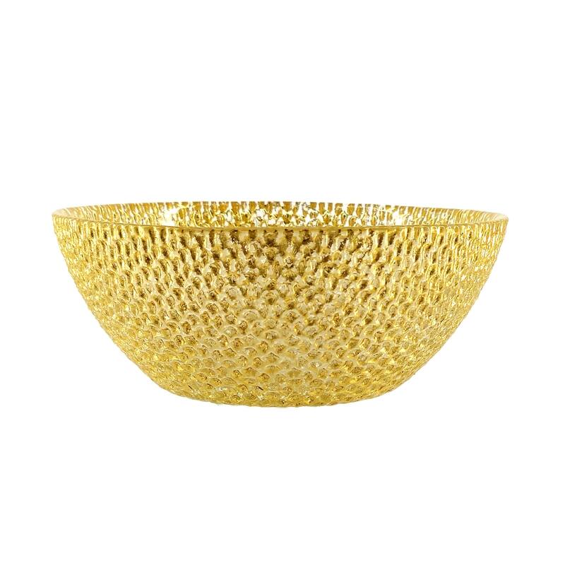 Glass Bowls with Pebble Pattern Perfect for Casual Meals or Festive Gatherings