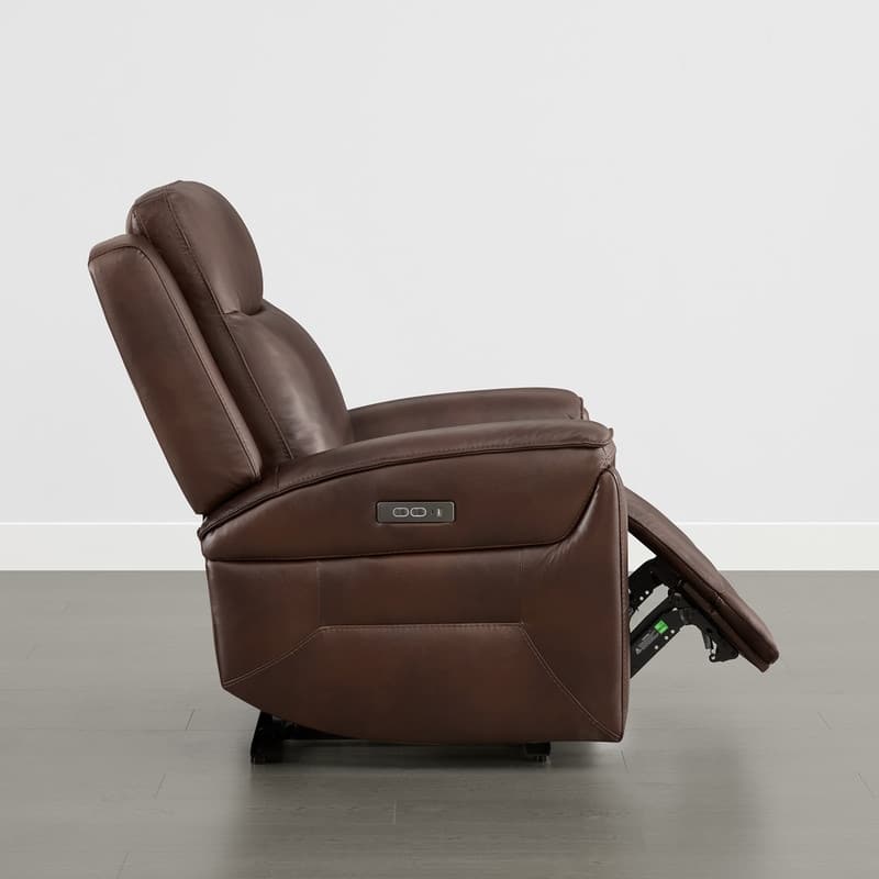 Spruce & Spring Dual Motors Genuine Leather Zero Gravity Recliner with Power Headrest