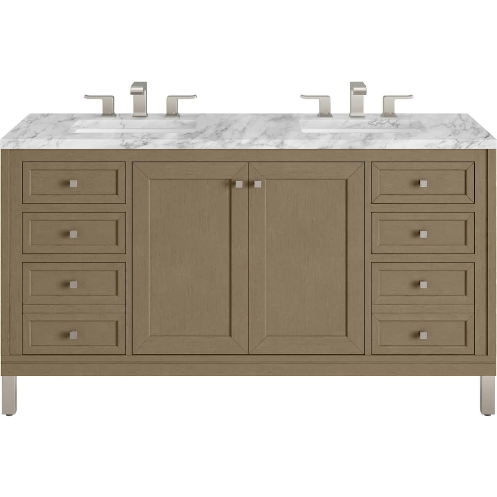 James Martin Vanities 503-V60D-3CAR Chicago 60" Free Standing Double