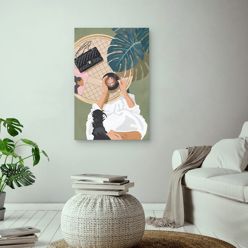 Top View Cafe by CAG Art Canvas Art Print