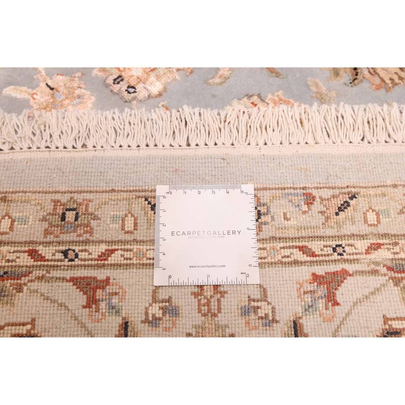 ECARPETGALLERY Hand-knotted Mirzapur Grey Viscose, Wool Rug - 5'6 x 8'0