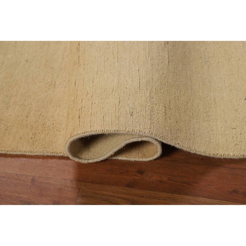 Solid Gabbeh Oriental Foyer Rug Handmade Wool Carpet - 3'3"x 4'11"