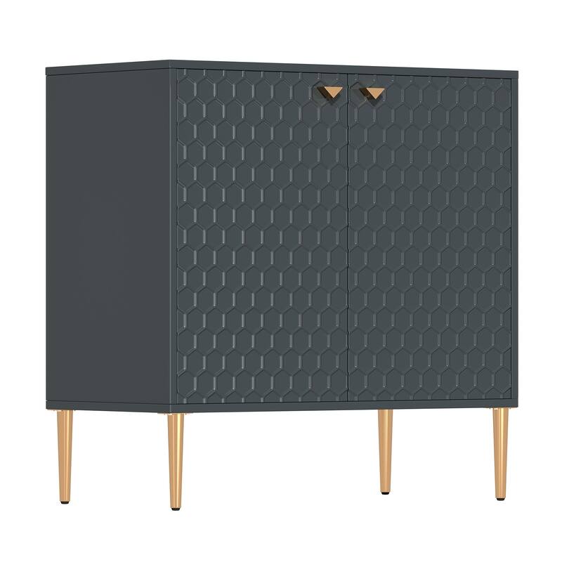 2 Door Blue Locker Accent Cabinet