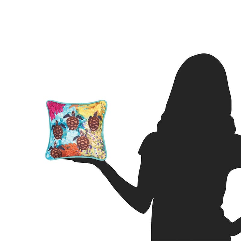 8" x 8" Baby Turtles Petite Printed Throw Pillow