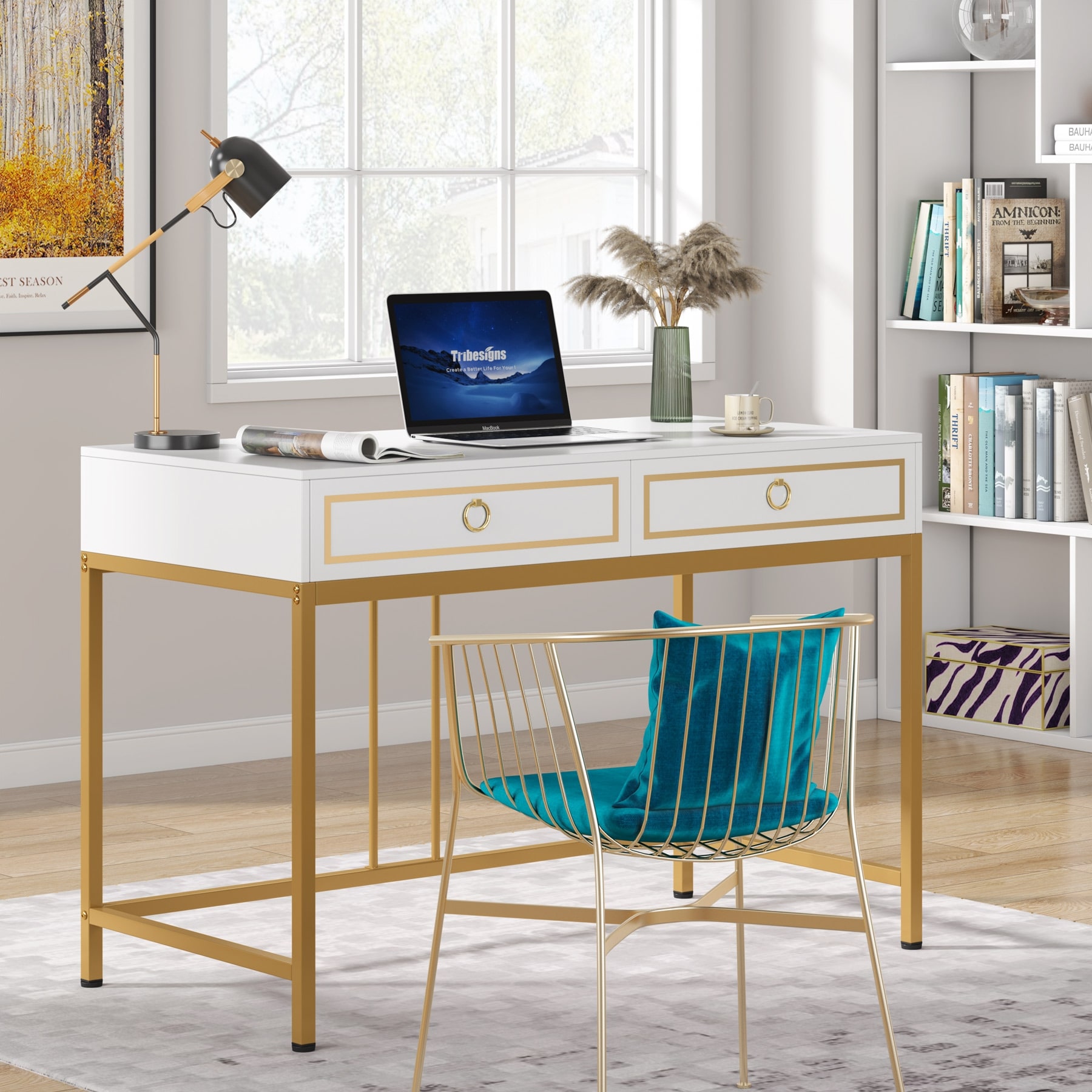 Vanity and office outlet desk