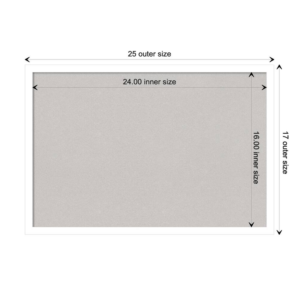 Svelte Wood Framed Grey Corkboard Bulletin Board