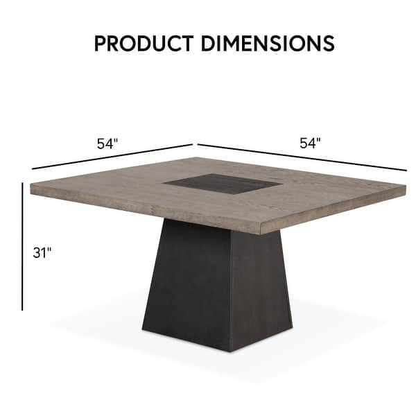 Furniture of America Callum Modern Rustic Oak Solid Wood 54-inch Square ...