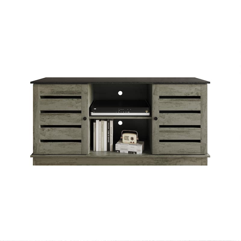 CraftPorch Vintage 47-Inch TV Stand Console - Grey Oak