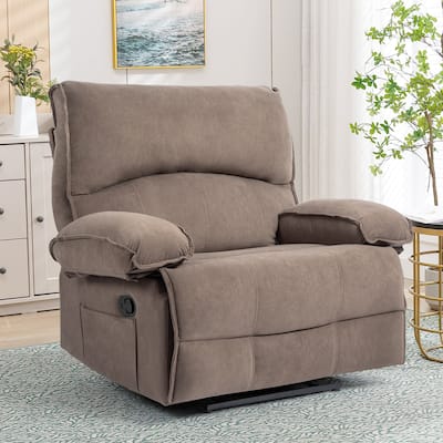 Push‑Back Recliner Chair with Massage Pillow & Wide Seat