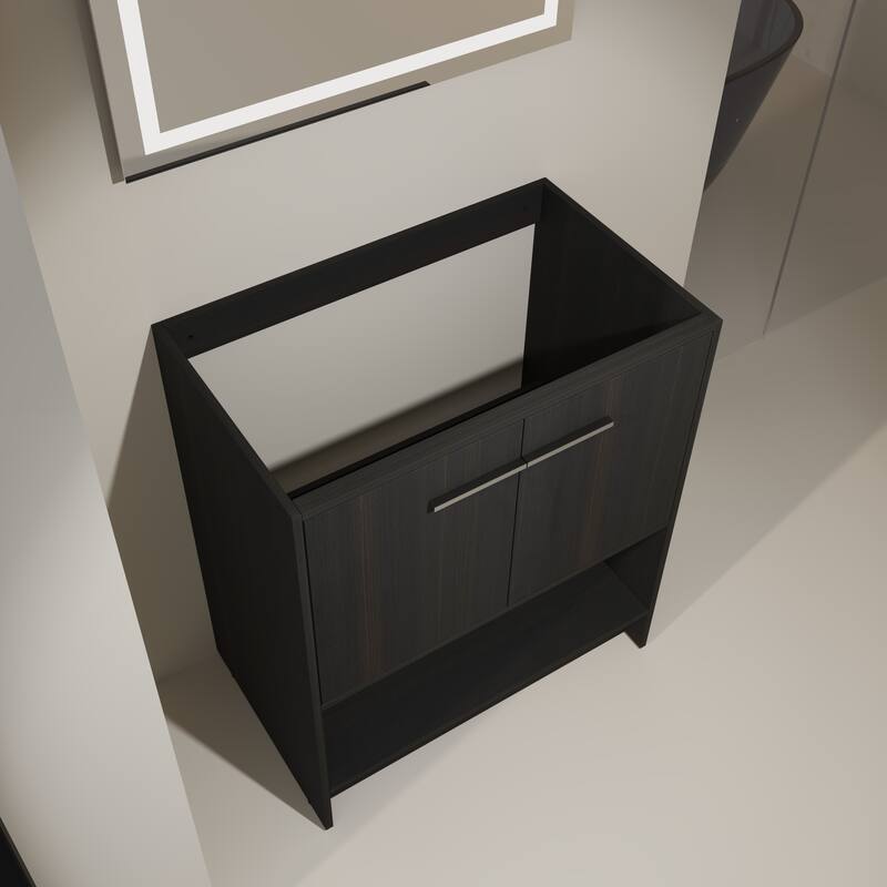 30" Bathroom Vanity, 2 doors, Freestanding Bathroom Cabinet Vanity, Plywood (Excluding Sink)