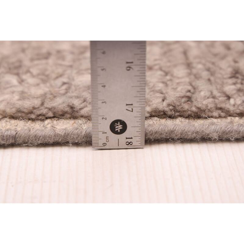 ECARPETGALLERY Hand-knotted Tangier Grey Wool Rug - 5'0 x 8'1