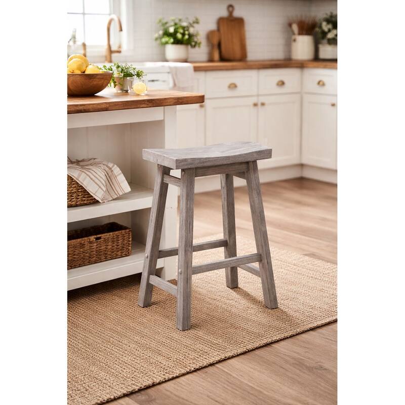 Sonoma Backless Saddle Stool - Single - Grey - Counter Height