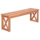 preview thumbnail 8 of 14, Middlebrook Surfside Acacia Wood X-frame Outdoor Bench