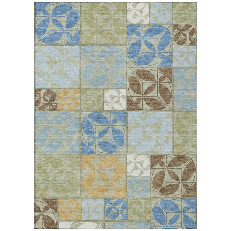 Machine Washable Indoor/ Outdoor Patch Lupton Chantille Rug