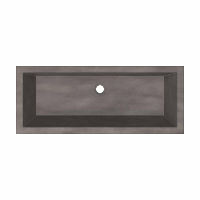 Native Trails NSL3715 NativeStone 37" Rectangular Concrete Undermount