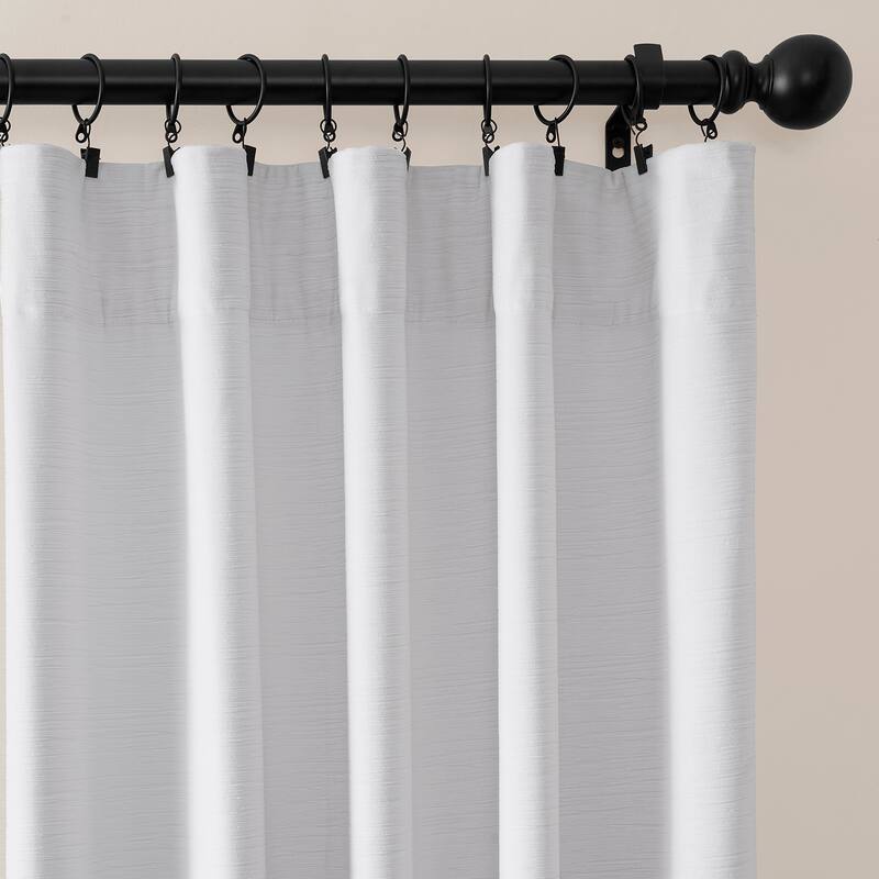 Exclusive Fabrics Ravello Burnout Velvet Curtains (1 Panel) Room Darkening Curtains For Bedroom & Living Room Curtains - 50 X 108 - White