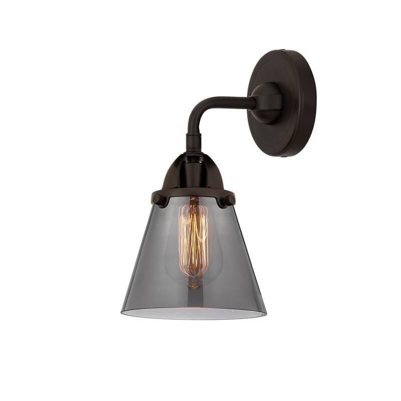 Innovations Lighting 288-1W-10-6 Cone Sconce Cone 10" Tall Wall Sconce - Oil Rubbed Bronze / Plated Smoke
