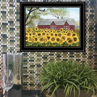 TrendyDecor4U Farmhouse "Sunshine" Framed Print Wall Art by Billy Jacobs
