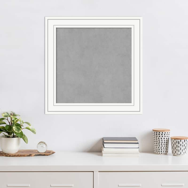 Amanti Art Craftsman White Framed Magnetic Board