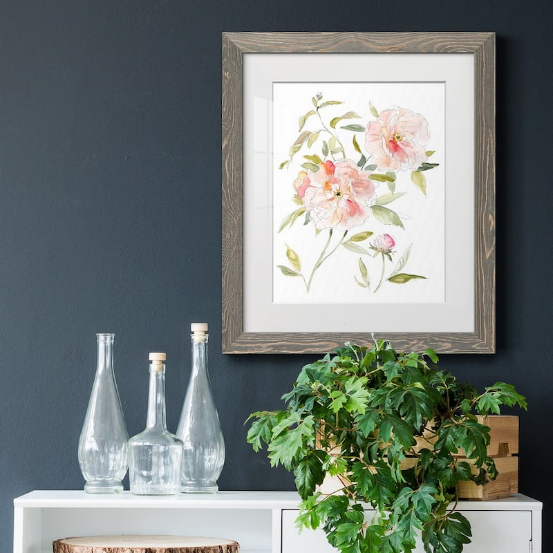 Sketchbook Cottage Rose II-Premium Framed Print - Ready to Hang