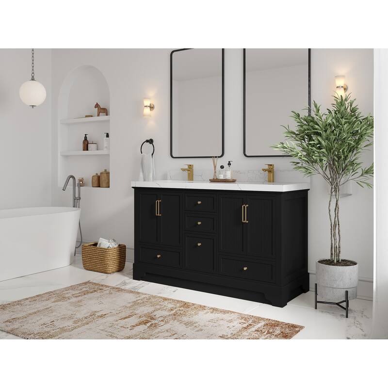 Willow Collections 60 in. W x 22 in. D Alys Double Sink Bathroom Vanity with Countertop