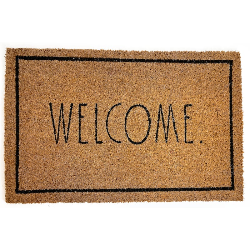 Rae Dunn Eviromentally Friendly Coir Welcome Mat - 18" x 30"