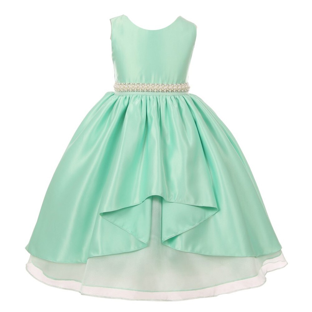 mint green little girl dresses