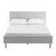 preview thumbnail 16 of 29, Upholstered Platform Bed Frame, Soft Headboard, Wood Support, Grey or White