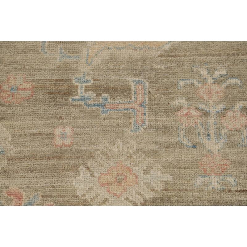 Vegetable Dye Oushak Turkish Rug Hand-Knotted Wool Carpet - 8'1"x 10'0"