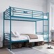 preview thumbnail 4 of 13, Bunk Bed Twin Over Twin with Ladder and high Guardrail,Detachable Bunk Beds