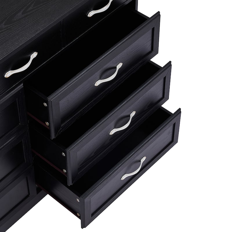9-Drawer White Dresser