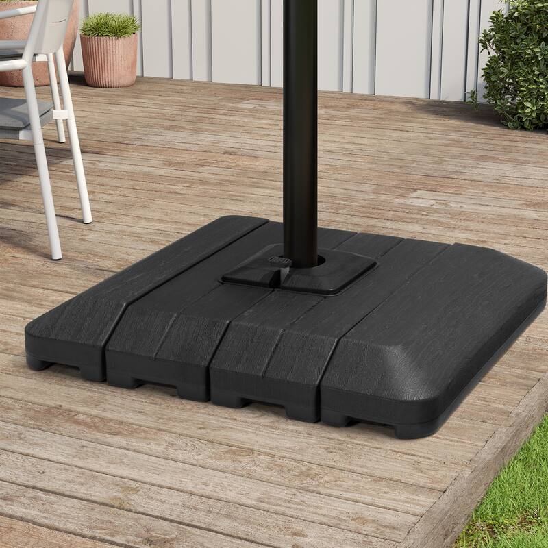 VredHom Outdoor 4-piece Patio Offset Weighted Base Stand - Black