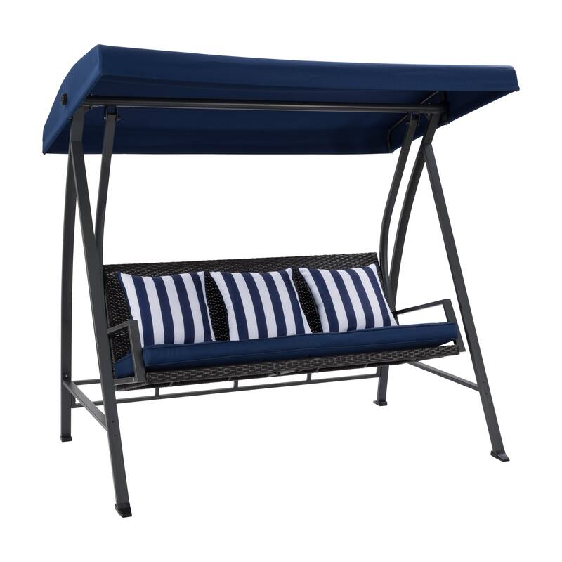 CorLiving 3-Seat Patio Swing with Canopy