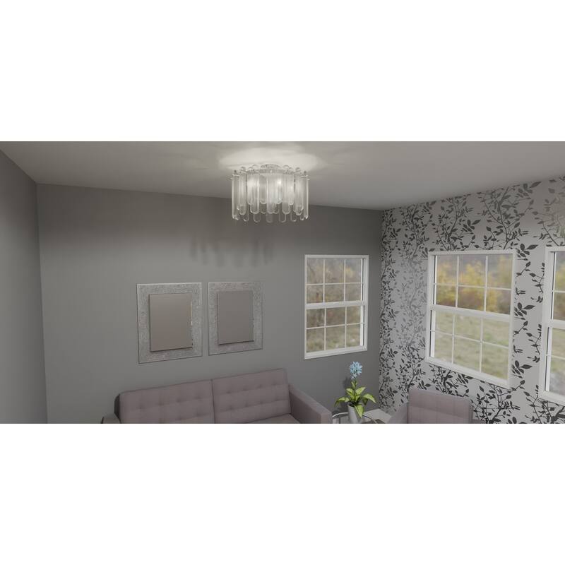 Stiles 5-Light Polished Chrome Semi-Flush Mount Light
