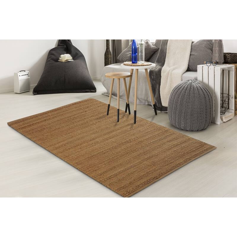 Sevita Nia Abel Farmhouse Striped Hand-Woven Jute Area Rug