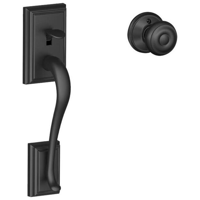 Schlage Addison Lower Handle Set for Electronic Keypad with Georgian - Matte Black