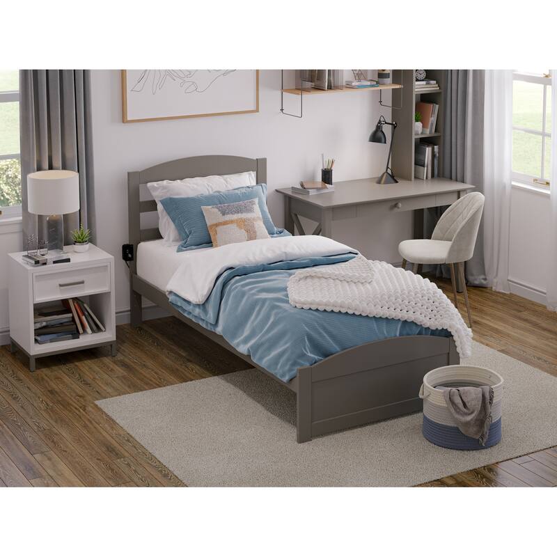Warren Solid Wood Platform Bed with Footboard