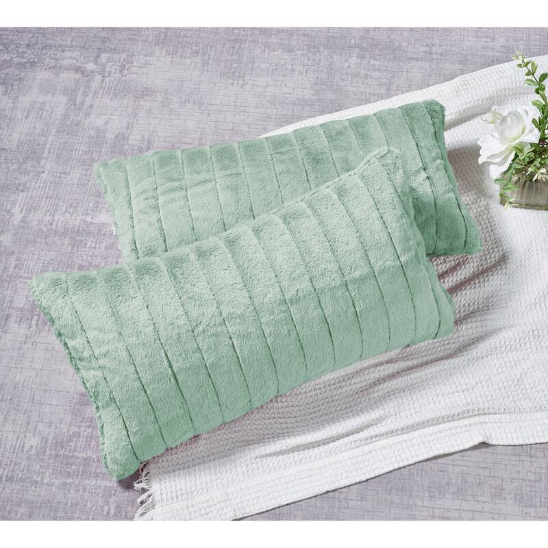 Supermink Soft Solid Throw Pillow Covers Set of 2, NO INSERT