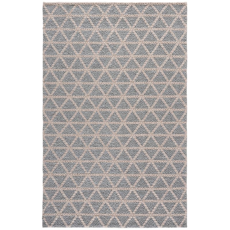 SAFAVIEH Handmade Natura Firoozeh Raised Textured Wool Blend Rug - 4' x 6' - Grey/Beige