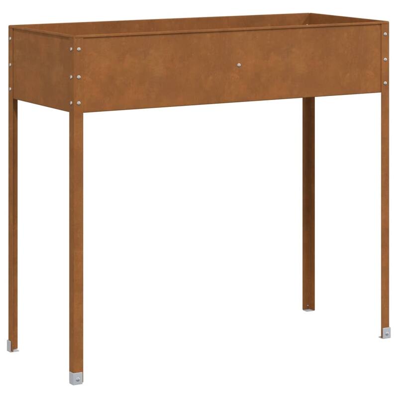 vidaXL Garden Planter Weathering steel brown Large Decorative Inlays - 15.9 x 39.6 x 35.4 in