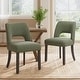 preview thumbnail 56 of 62, Set of 2/4/6 Modern Fabric Upholstered Dining Room Chair Kitchen Chairs with Wood legs Set of 2 - Green