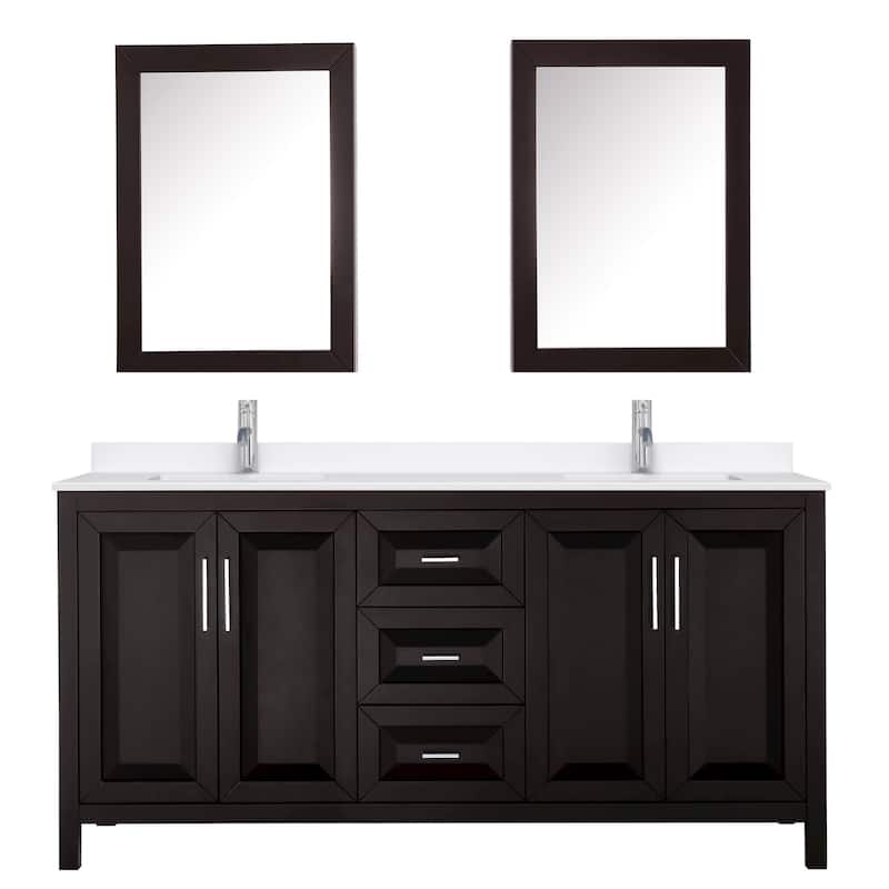 Wyndham Collection WCV252572D-QTZ-UNSMED Daria 72" Free Standing