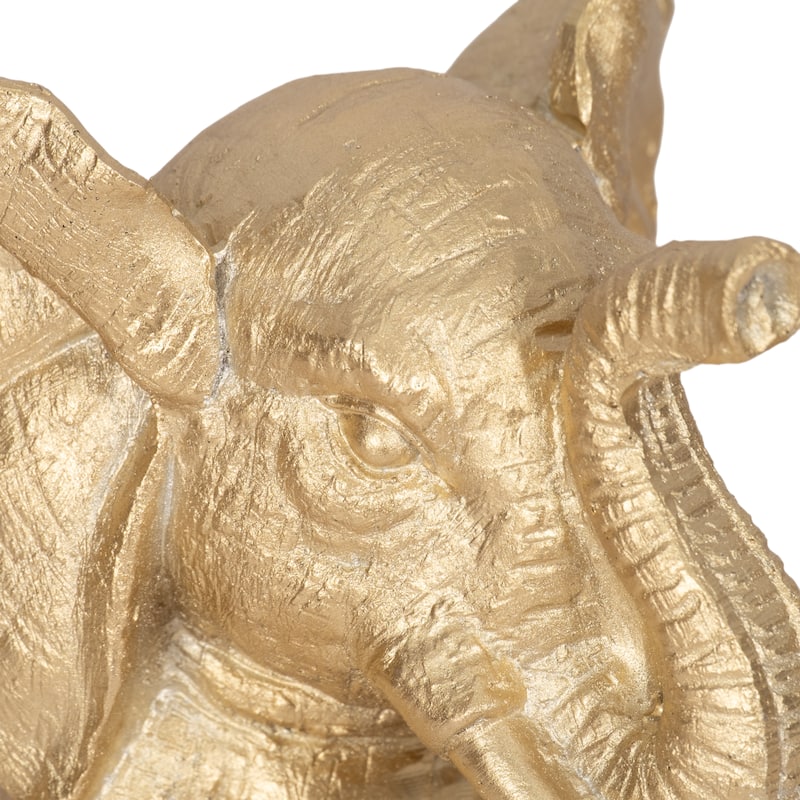 Decorative Resin Elephant Figurines with Yoga Poses - Set of 3, 8"
