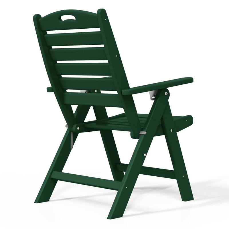 Laguna Foldable Highback Patio Dining Chair with Adjustable Recline Feature