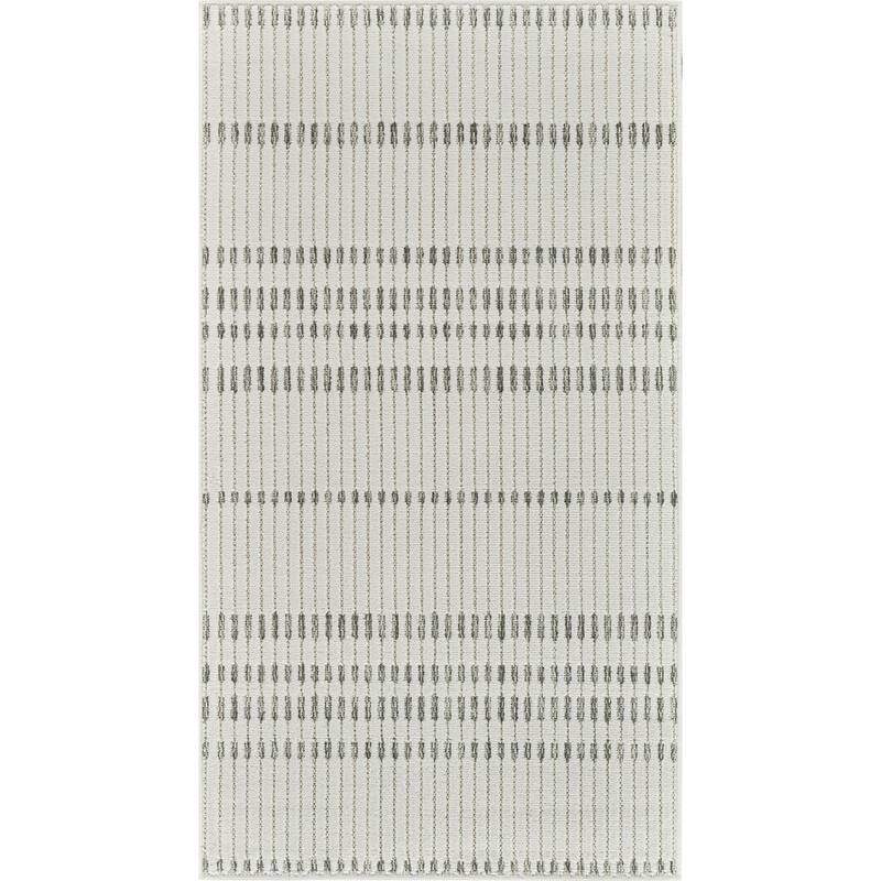 Tasi Stripe Weather Resistant Trendy Modern Outdoor Rug